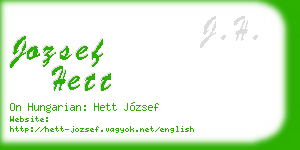 jozsef hett business card